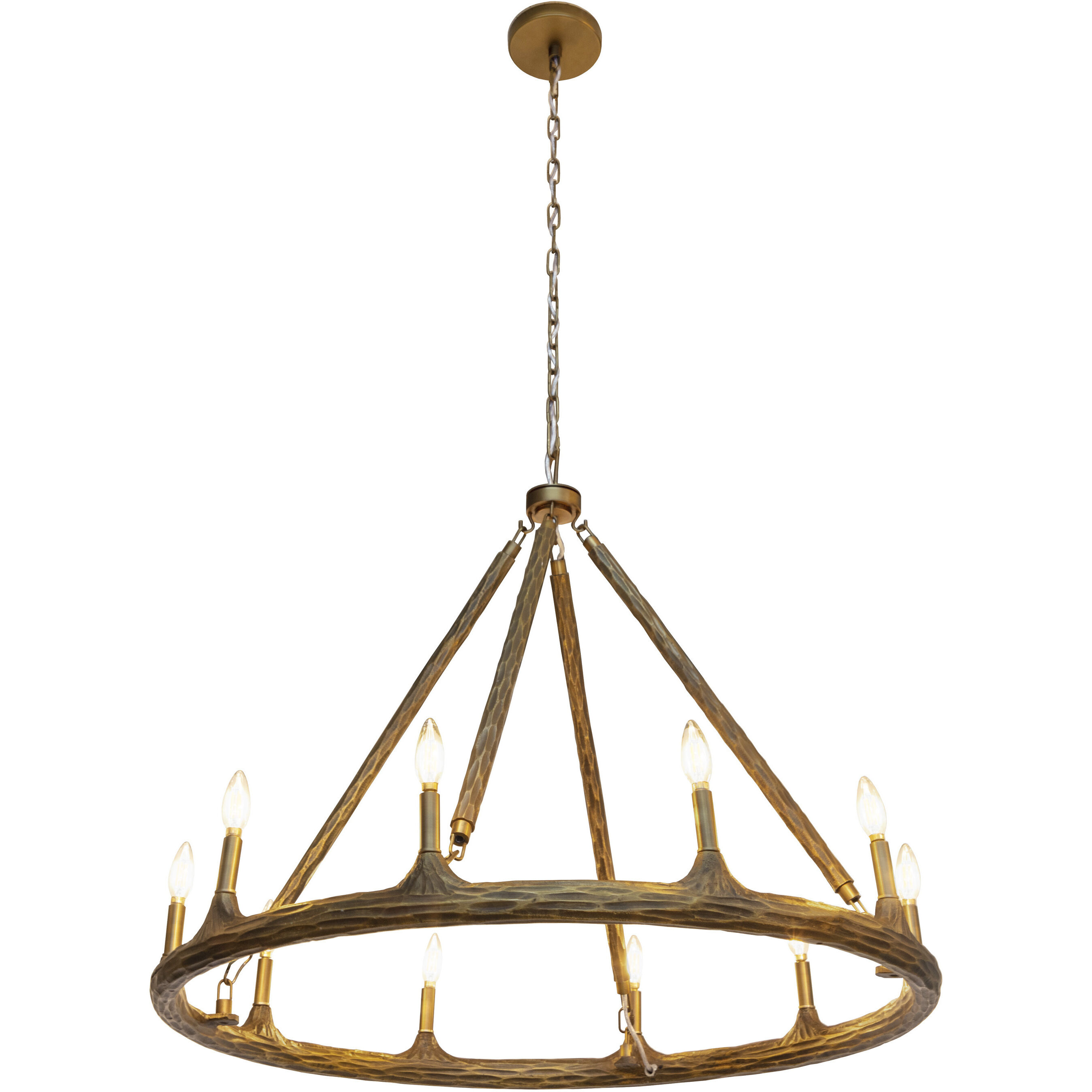 Wolfgang LED Brown / Antique Brass Chandelier Ceiling Light